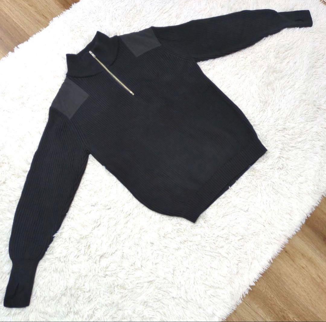 極美品 WAIPER.inc 米軍 コットンニット コマンドハーフジップセーター