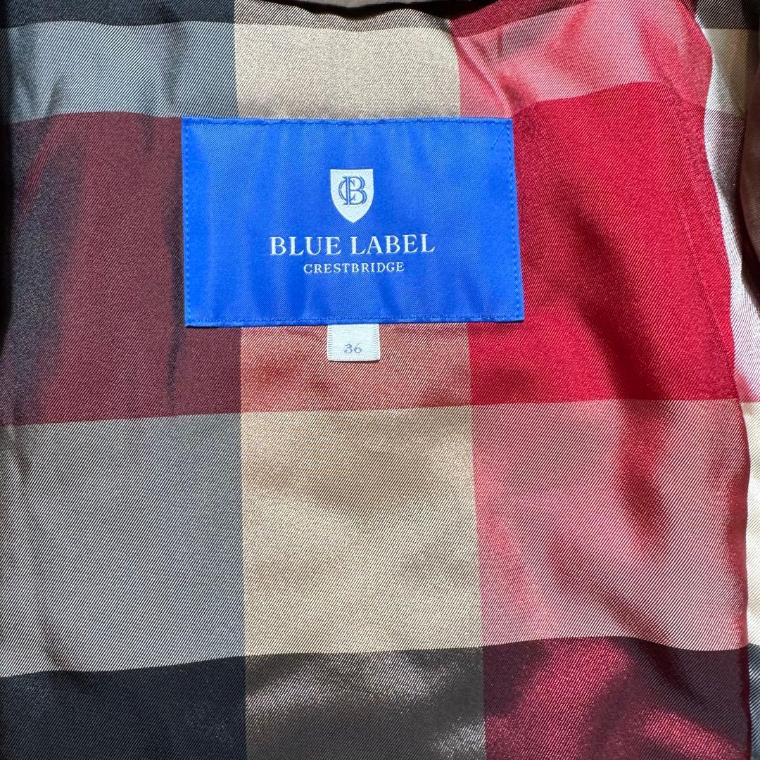 未使用級 ブルーレーベルクレストブリッジ モッズコート ファーフード ライナー付
