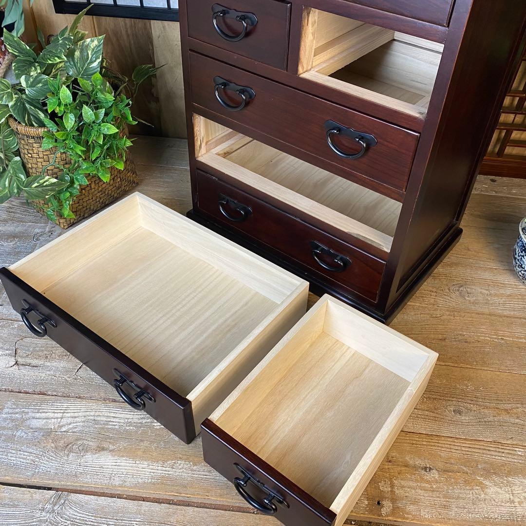 大幅値下げセール中！民芸家具桐材多引き出しチェストタンスD48㎝×65㎝木製収納