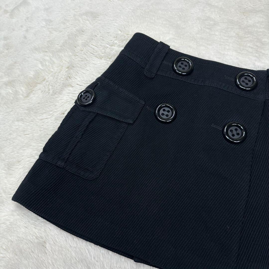 ✨美品✨バーバリーブルーレーベル ラップスカート 黒 ノバチェック ホース刺繍