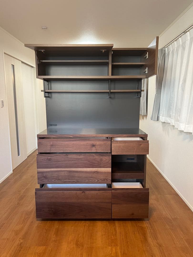 ウニコ DIX(ディクス) キッチンボード W1200 炊飯器台付き 食器棚