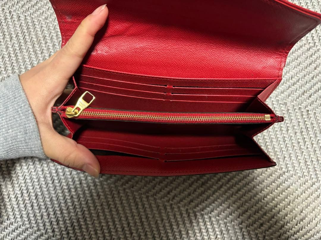 Louis Vuitton 長財布 ブラウン/レッド