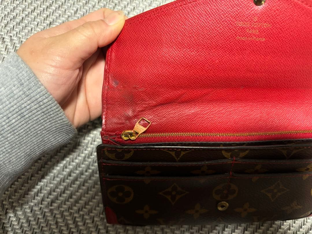 Louis Vuitton 長財布 ブラウン/レッド
