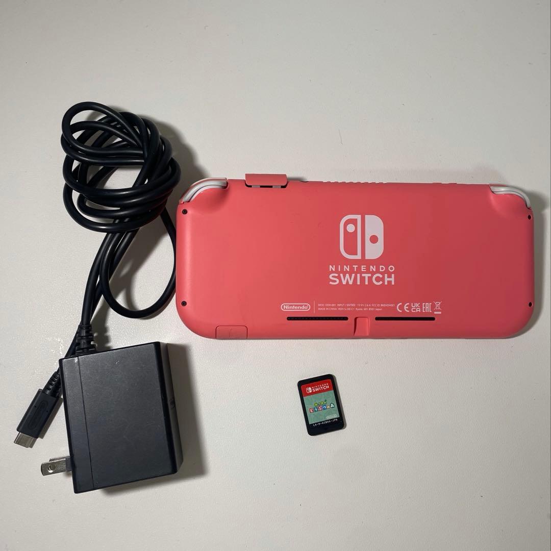 【美品】Nintendo Switch Lite ピンク 本体　あつ森ソフト