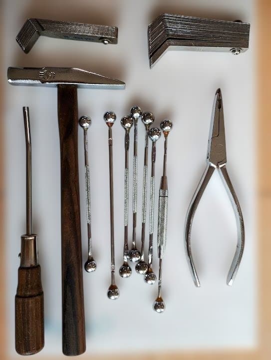 パチンコ釘調整セット　ハンマー　板ゲージ　ゲージ棒　三共　 釘師 工具 道具