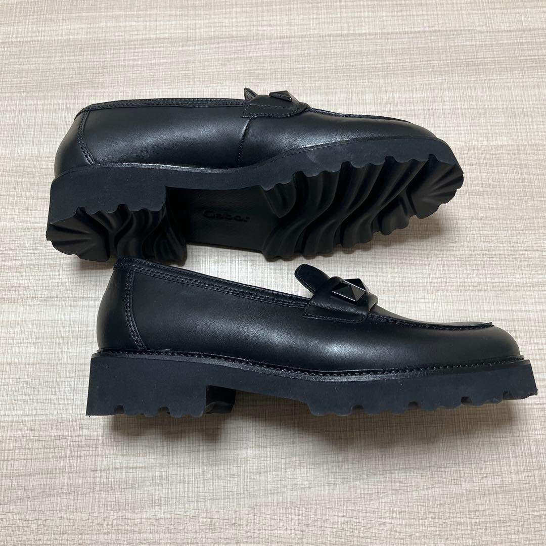 はっさく　Gabor ブラック スタッズ付きローファー箱付き