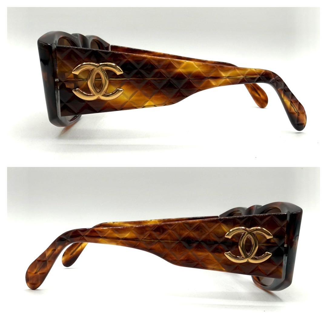 美品　CHANEL ブラウン サングラス　ココマーク　イタリア製　01450