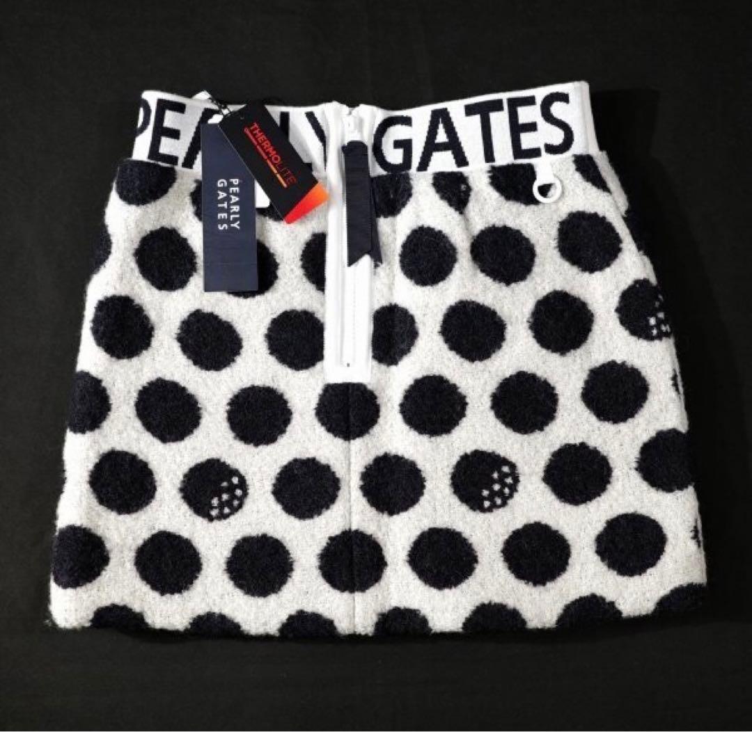 【PEARLY GATES】秋冬 ドット柄 THERMOLITE スカート1番M
