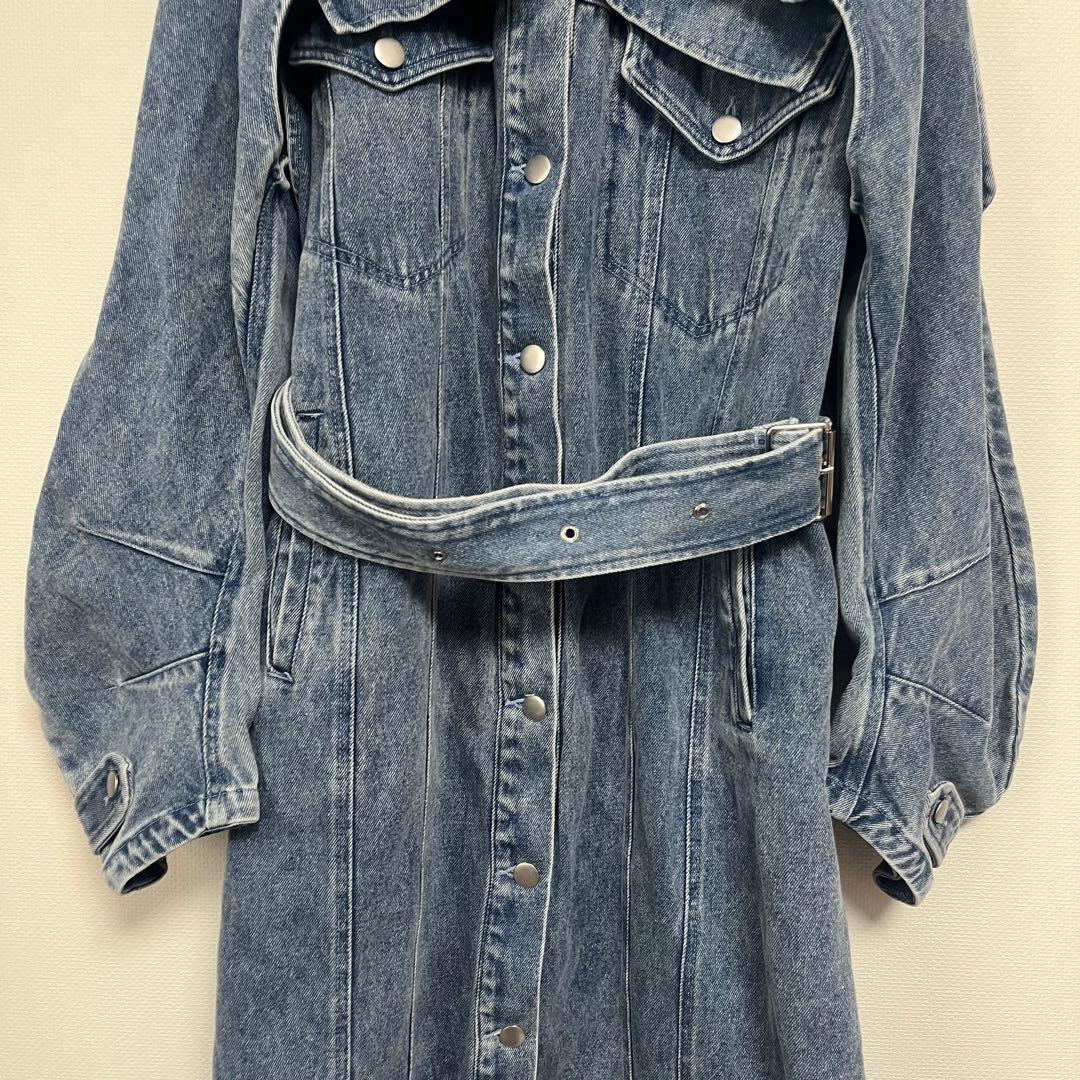 新品　クヌースマーフ　3wayデニムトレンチコート　FREE ブルー系　タグ