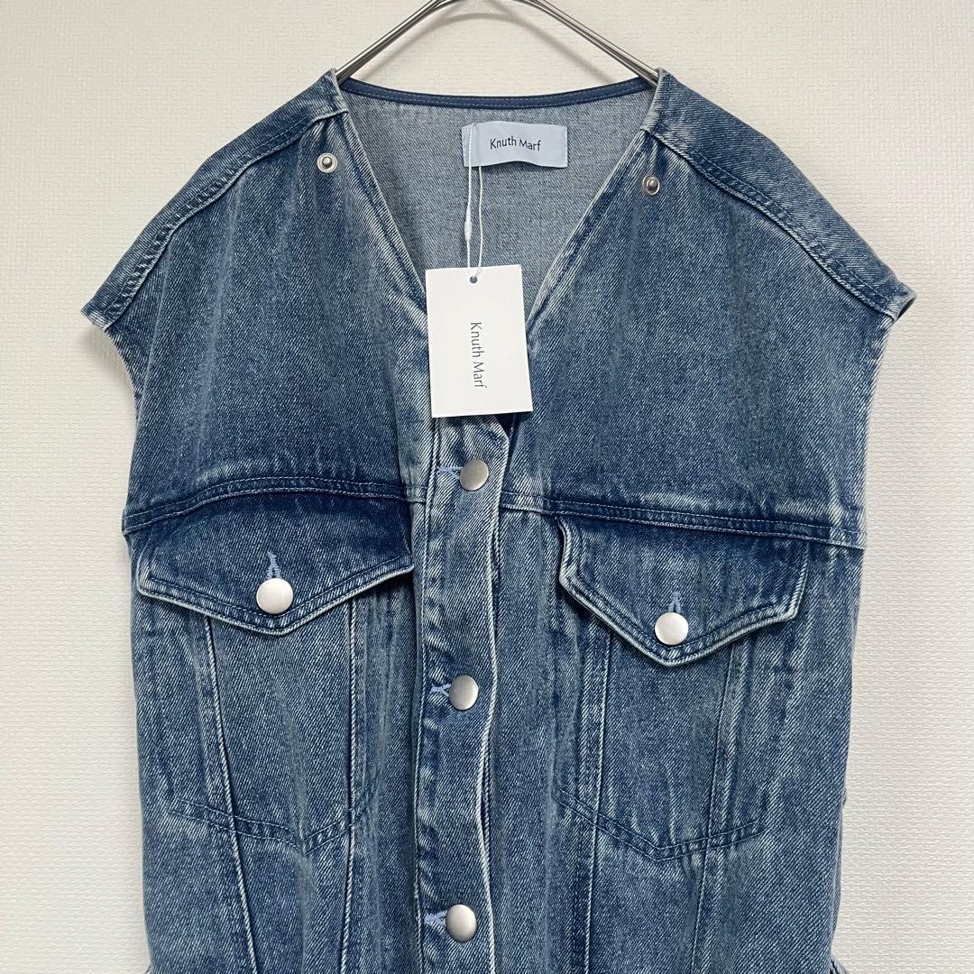 新品　クヌースマーフ　3wayデニムトレンチコート　FREE ブルー系　タグ