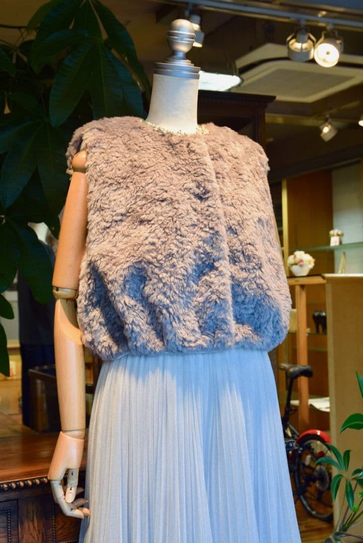 24AW【Ballsey】ランダムファー ショートベスト