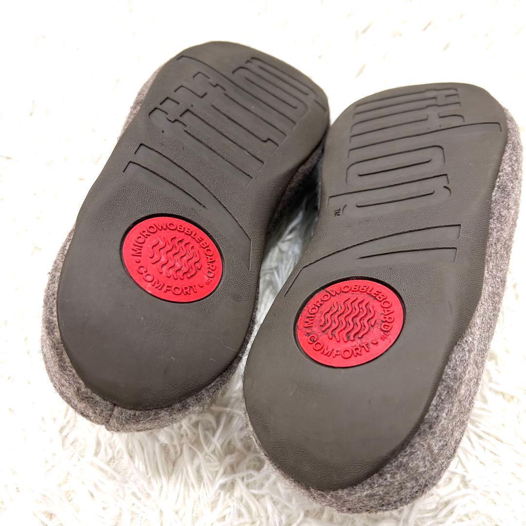 美品✨fitflop フィットフロップ サボ スリッポン ウール フェルト 秋冬