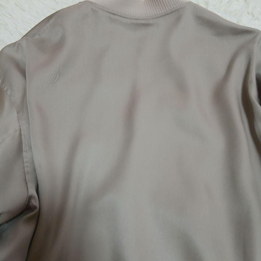 【美品】【23区】22AW　テンセルレーヨン サテンMA-1 ブルゾン グレー