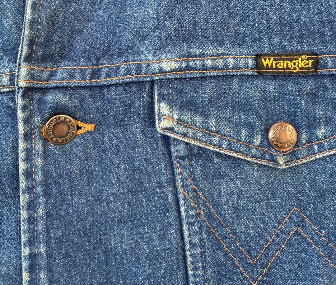 Wranglerラングラー USA製コーデュロイ襟　ブランケットデニムジャケット