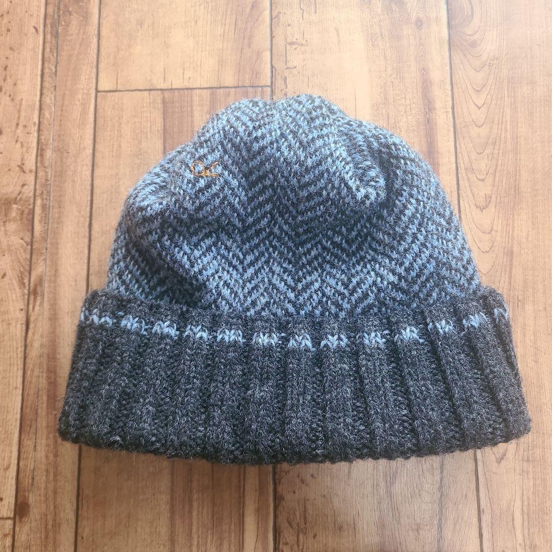 45R シェットランドヘリンボン ニット帽