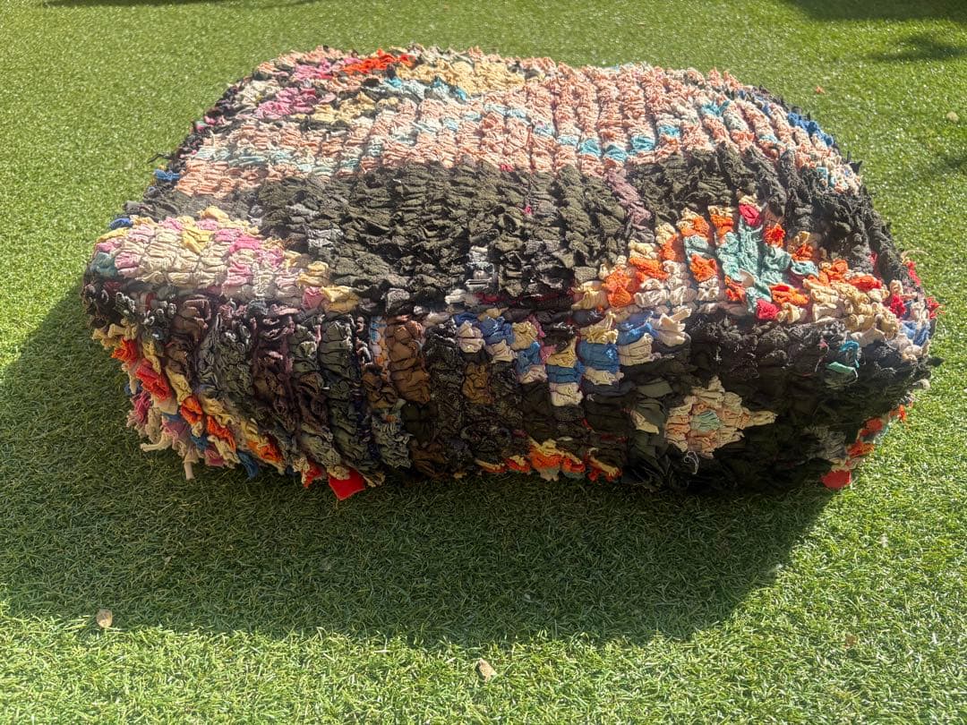 モロッコ　プフ　pouf アジラル　オットマン クッション　ラグ　147