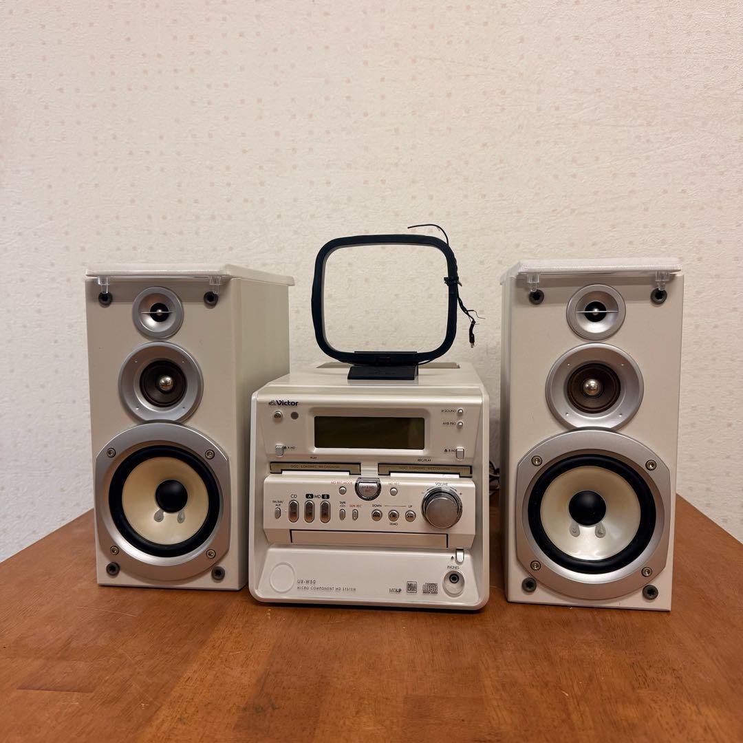 ● 美品 Victor ビクター CA-UXW50-W CD MD コンポ