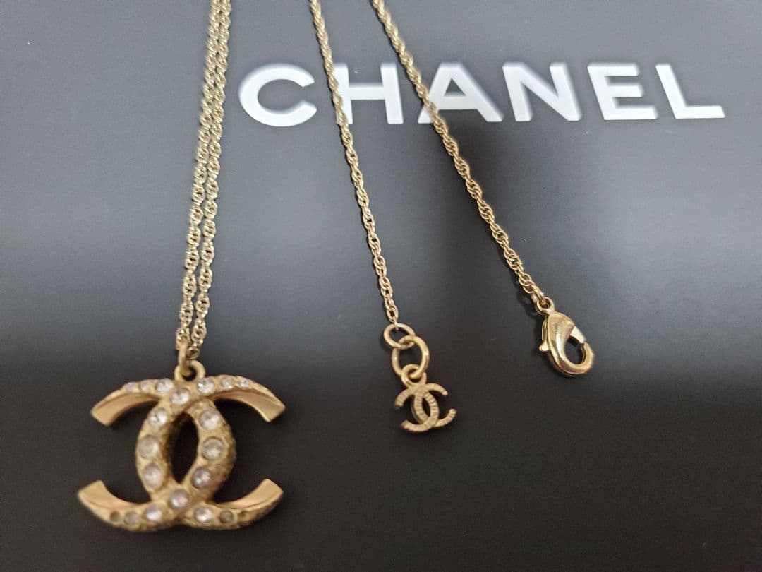 美品、CHANEL ダブルCロゴ ネックレス