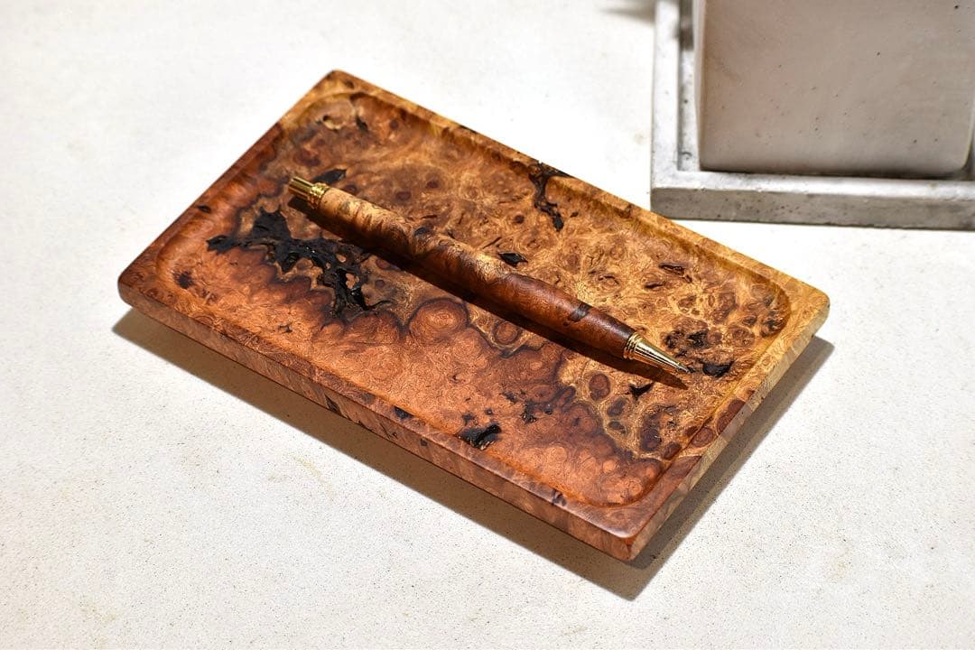 No.375花梨紅白のトレー