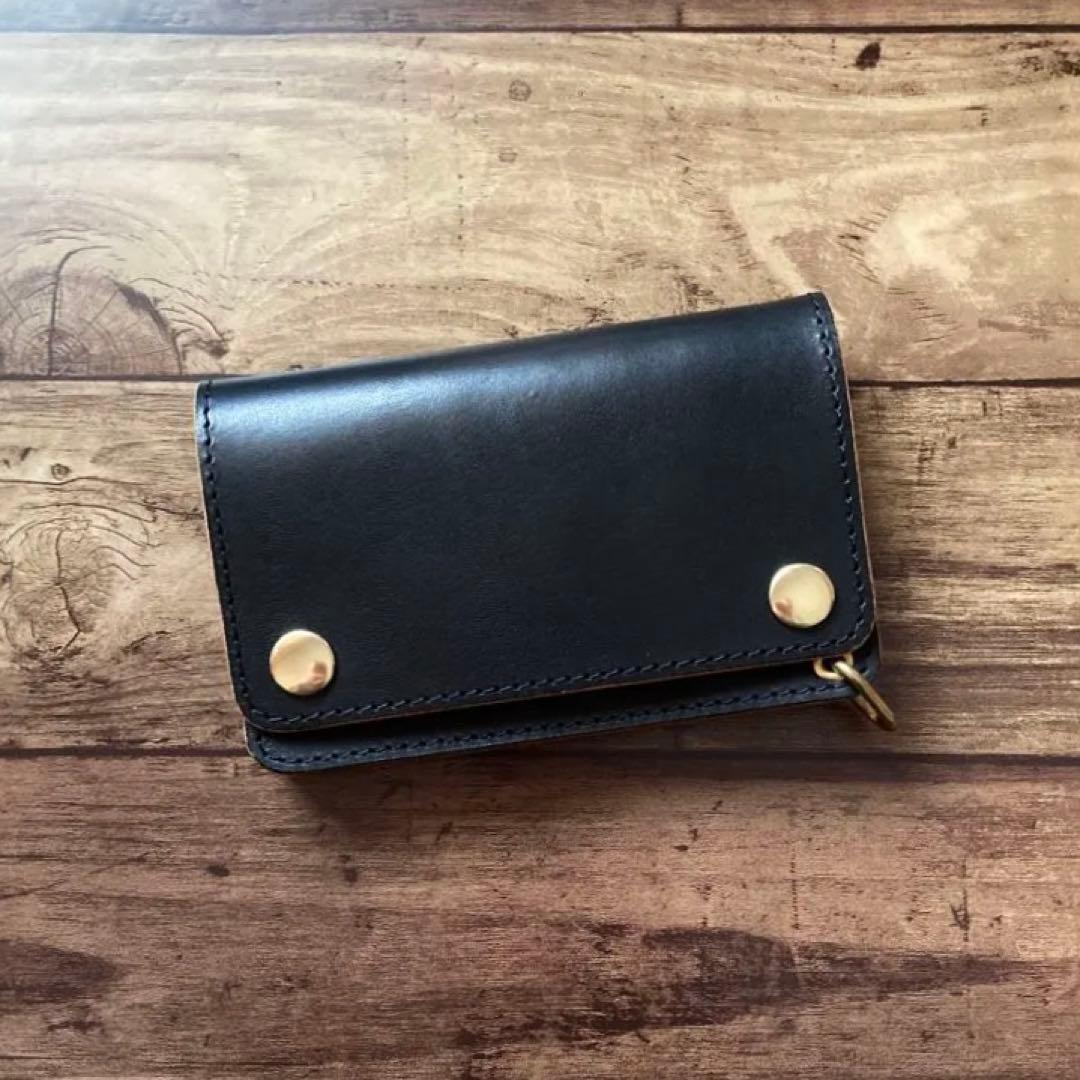 【わぽ】COW CRUSTトラッカーウォレット150【お札を折らずに収納】