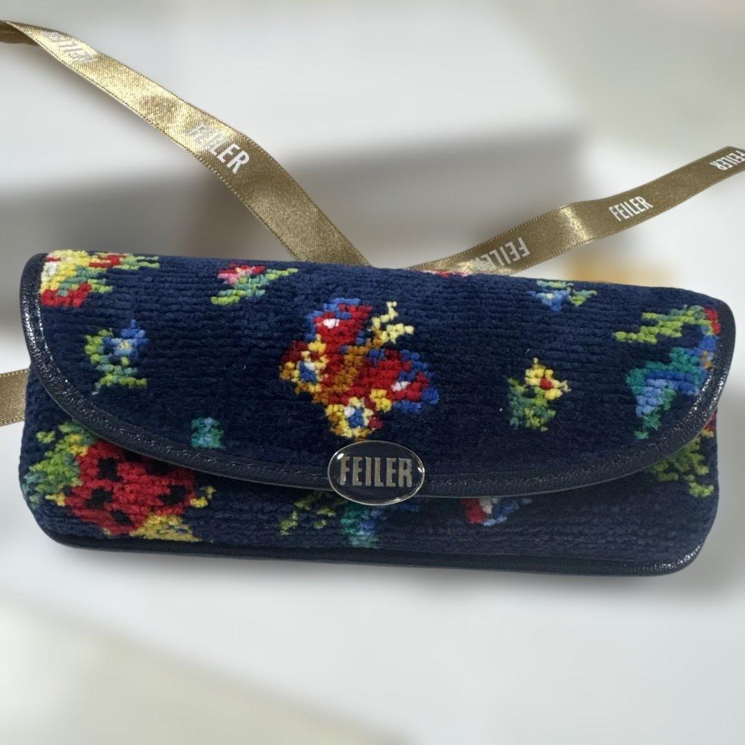 新品　未使用　フェイラー　ハイジ　メガネケース ネイビー