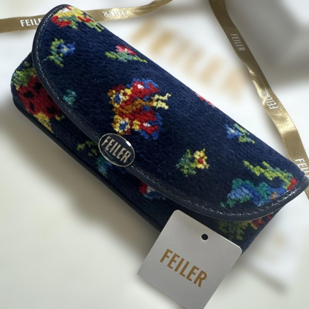 新品　未使用　フェイラー　ハイジ　メガネケース ネイビー