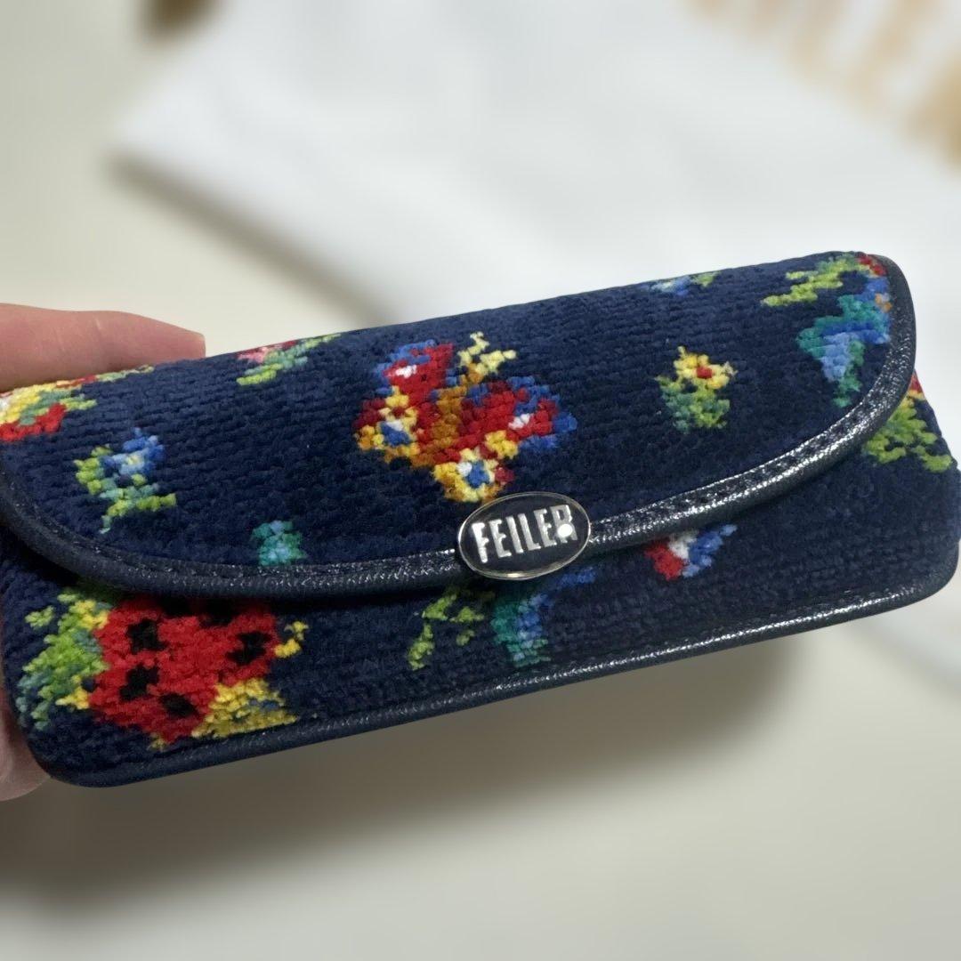 新品　未使用　フェイラー　ハイジ　メガネケース ネイビー