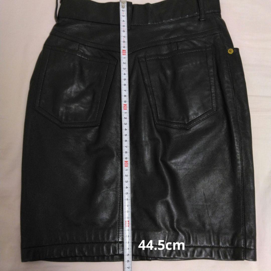 激レア❣ ROPE 羊革 肌触り良い羊❣黒 ブラック レザー タイトミニスカート