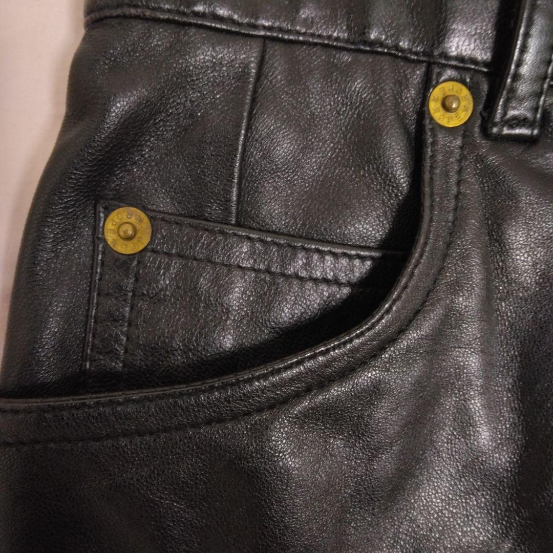 激レア❣ ROPE 羊革 肌触り良い羊❣黒 ブラック レザー タイトミニスカート