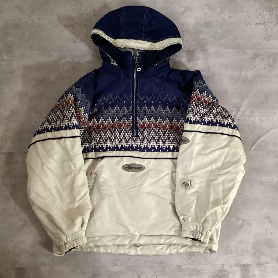 ellesse エレッセ　スキーウェア　セットアップ　ネイビー　ホワイト