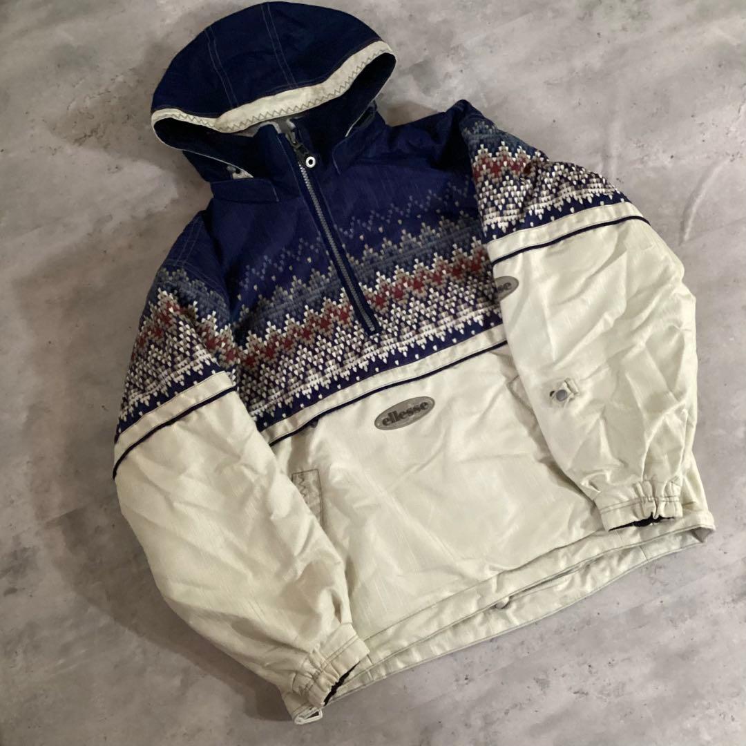ellesse エレッセ　スキーウェア　セットアップ　ネイビー　ホワイト