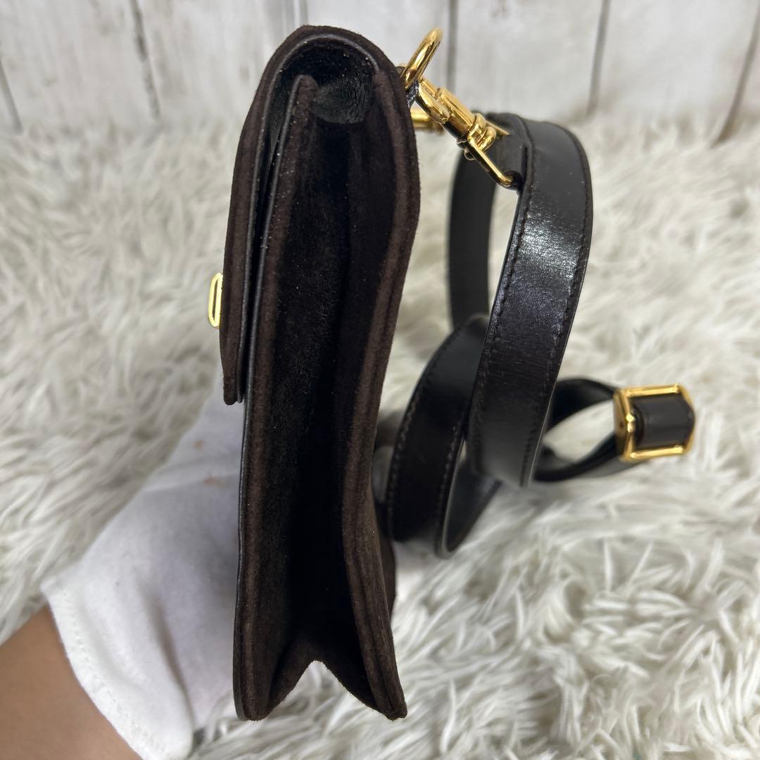 GUCCI ターンロック ウエストポーチ ウエストバッグ レザー スエード