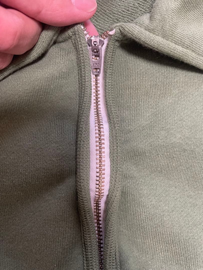 THE UNION THE FABRIC ハーフジップスウェット　XL グリーン