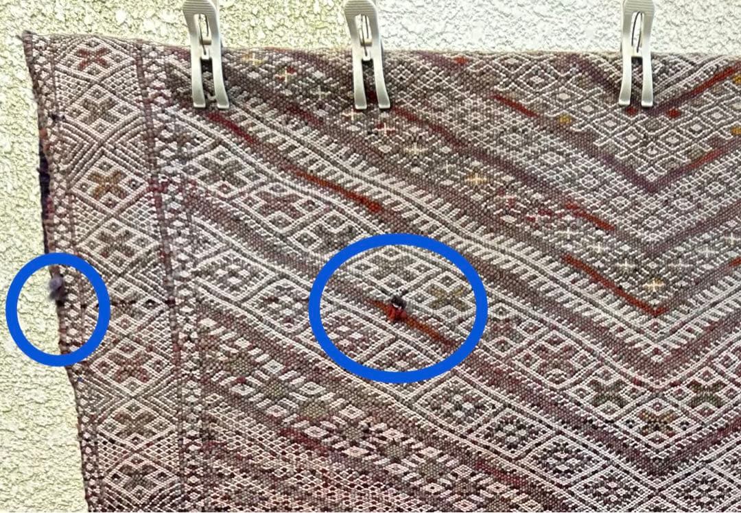 モロッコ　ラグ　ヴィンテージ　パープル