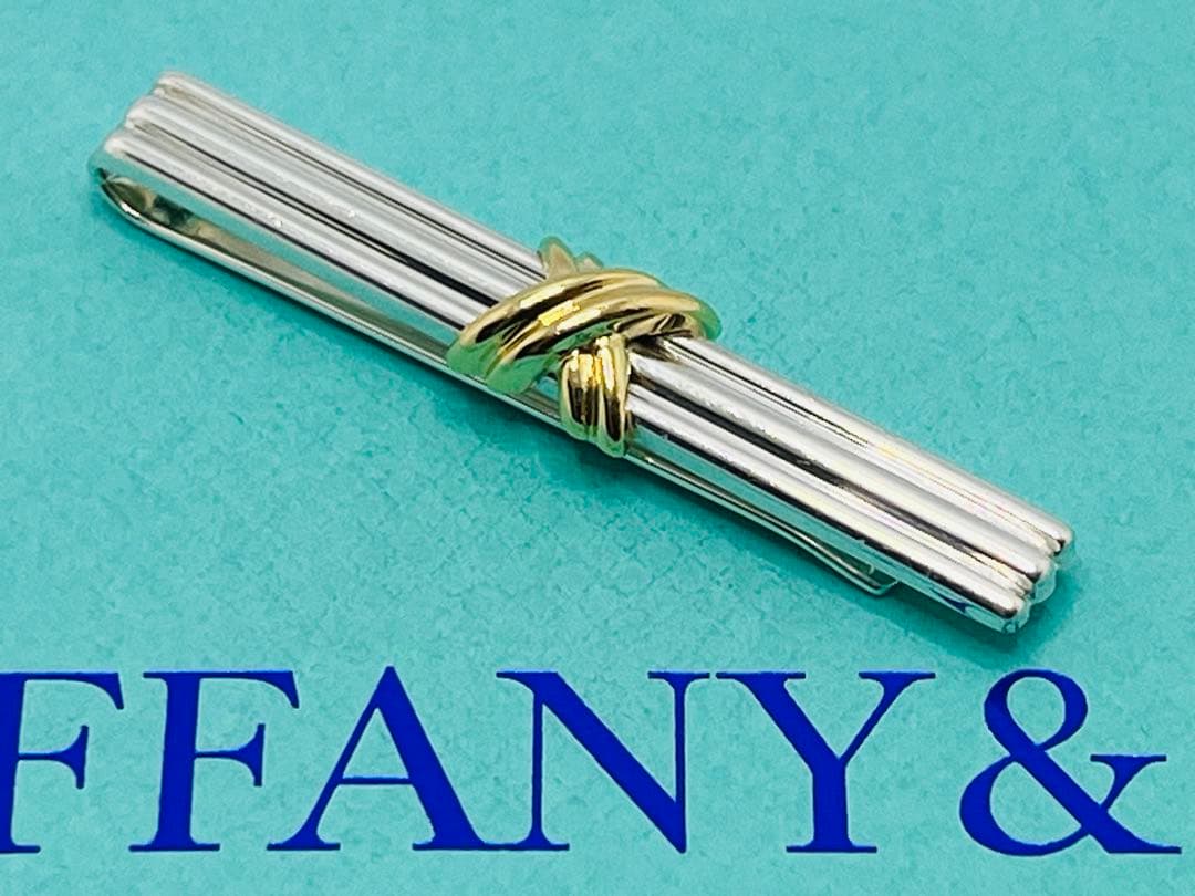c678 美品　ティファニー　1995シグネチャー　ネクタイピン　750/925