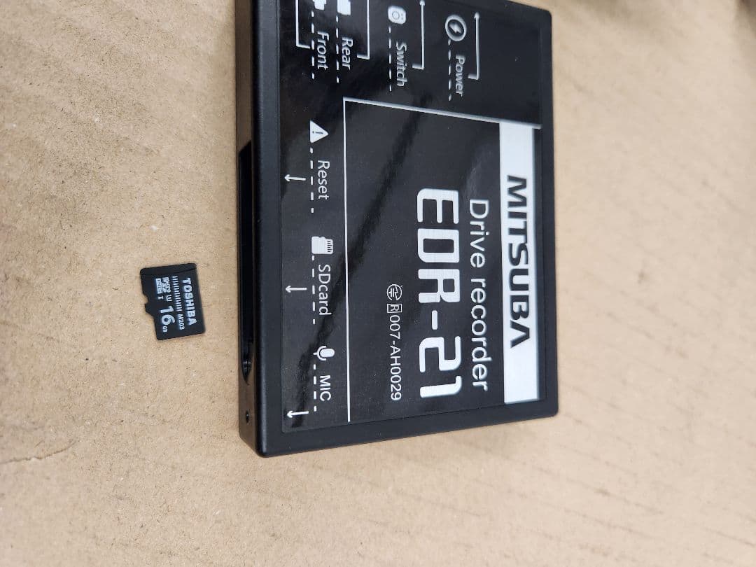 値下げ MITSUBA EDR-21 ドライブレコーダー 前後2カメラ