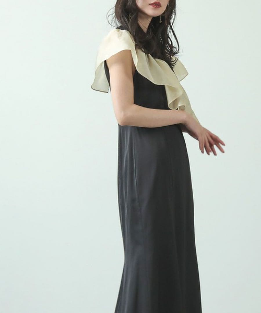 kana カナ 【未使用】　フリルシフォン マーメイド ワンピース ドレス　M