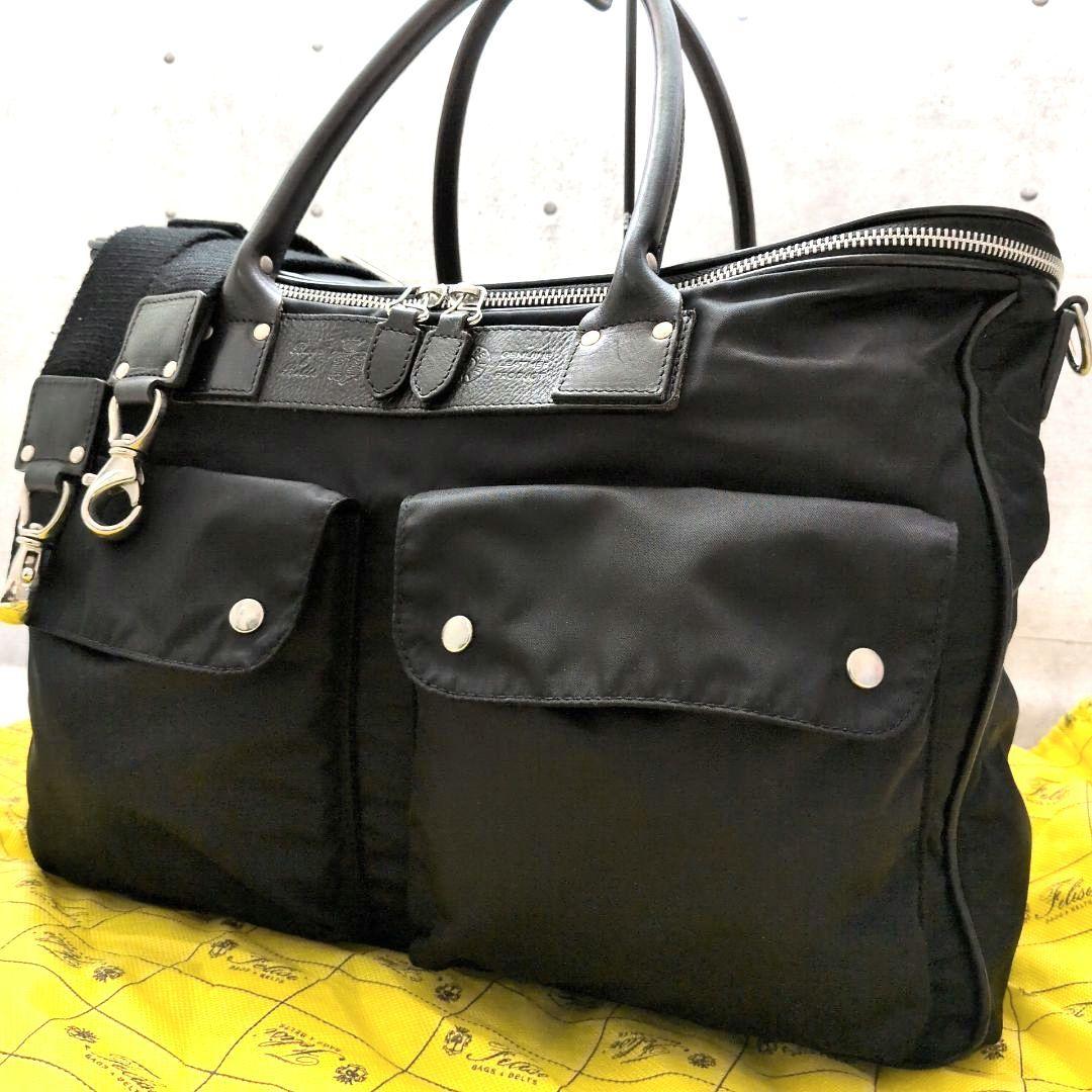 【美品】フェリージ　1713　ソリーゾ　2WAY　トートバッグ　ビジネス　大容量