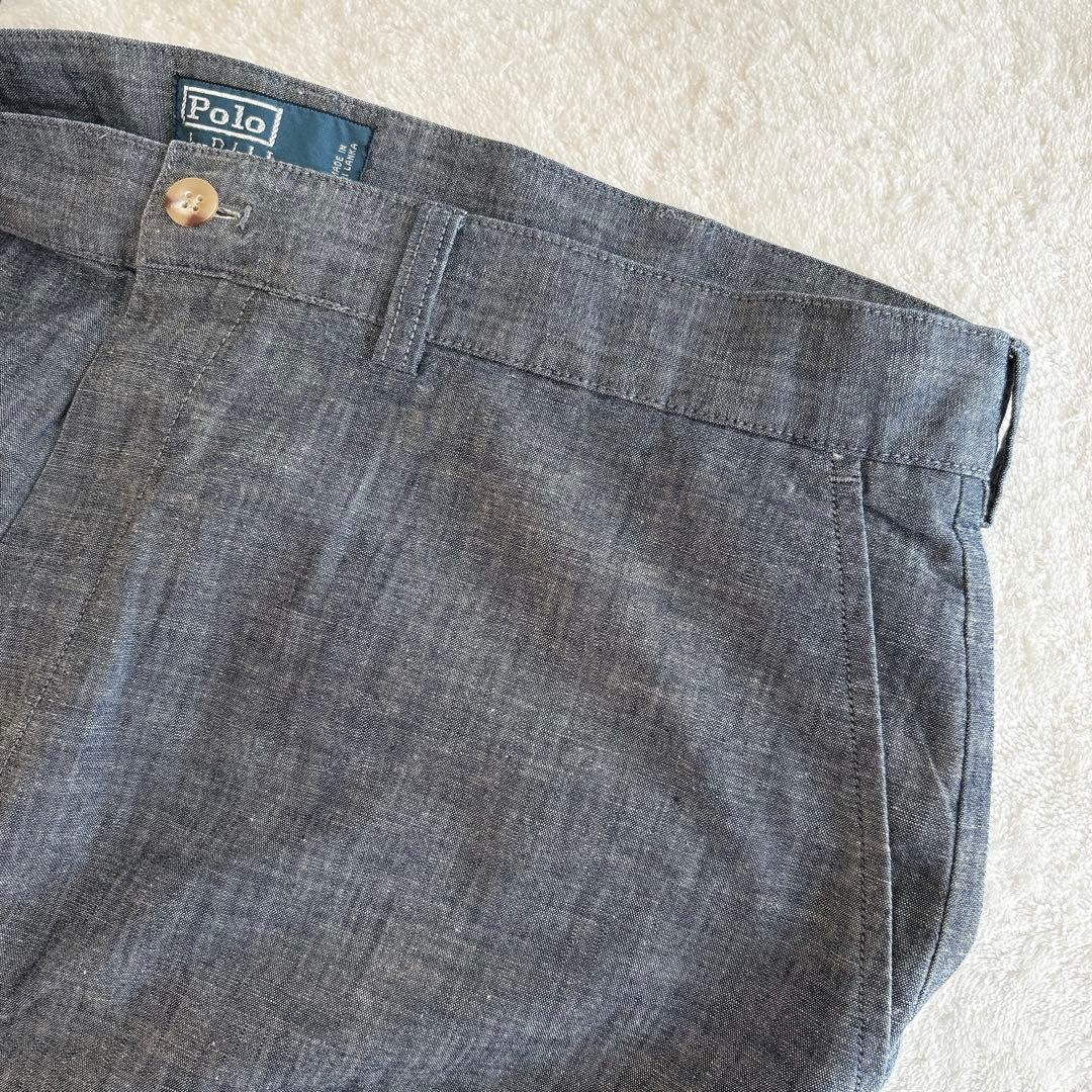 な*す様 【新品タグ付】ラルフローレン シャンブレーデニムショートパンツ　薄手膝