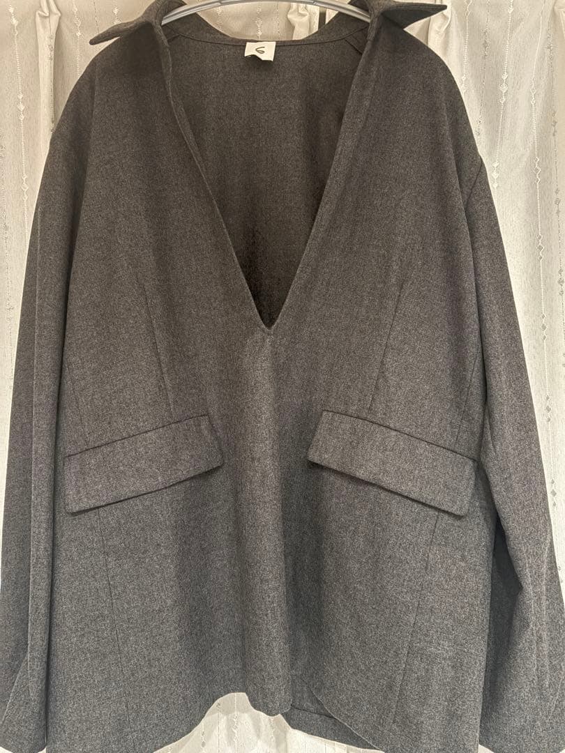 6(ROKU)Vネック チュニック ウール 日本製　サイズS ジャケット