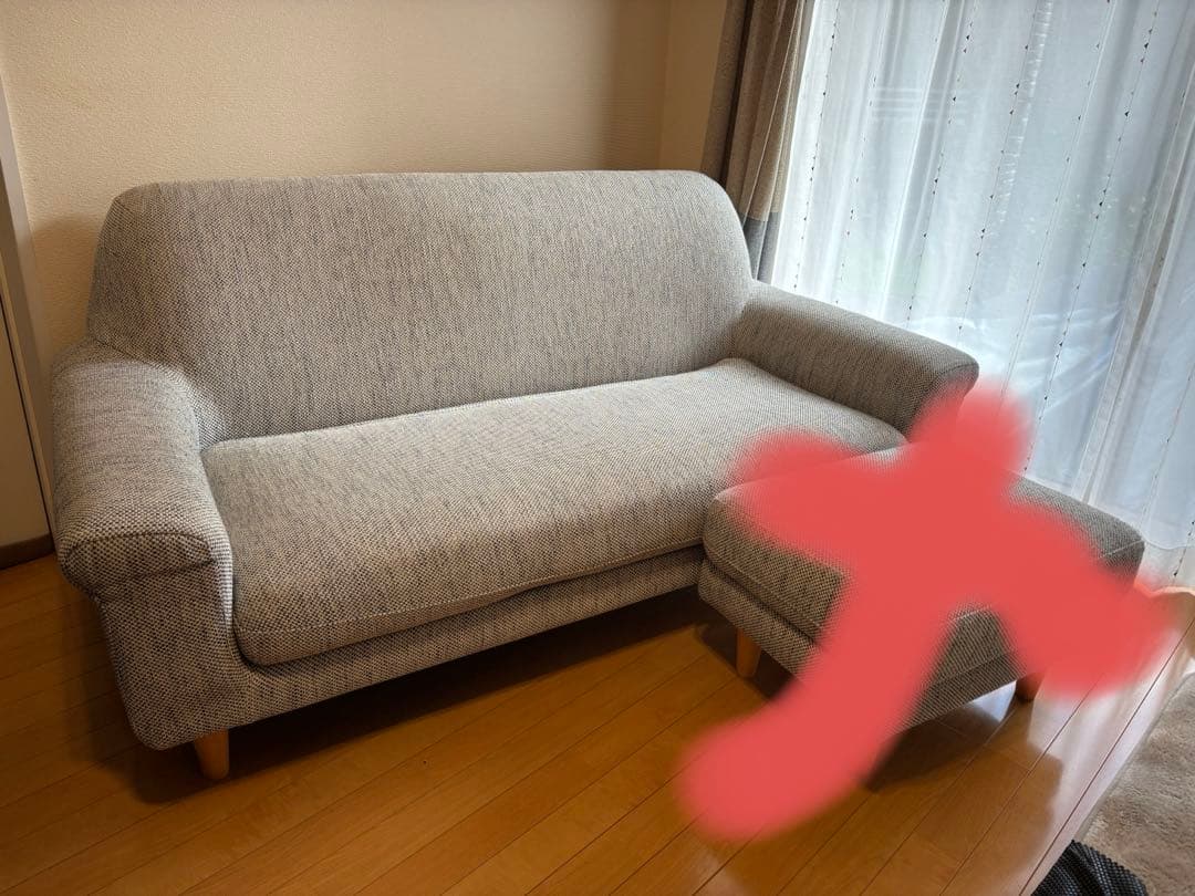 9*i様 ウニコ　ボアラムカバーリングソファ2.5シーター　グレー