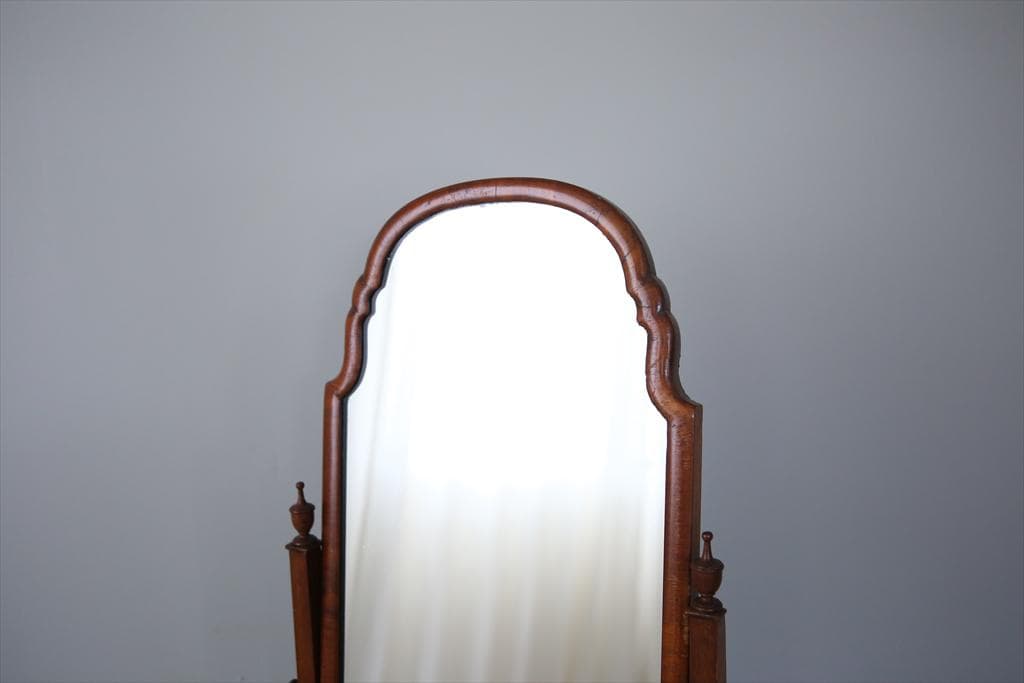 英国アンティーク古木シュバルミラー/スタンドミラー/木製立鏡/姿見(89-169