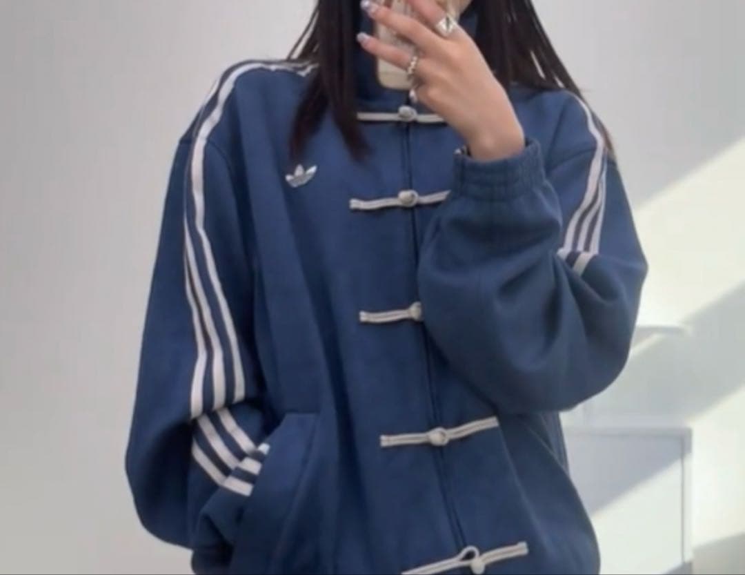 adidasアディダス 中国限定 蛇年トラックジャケット ネイビーS