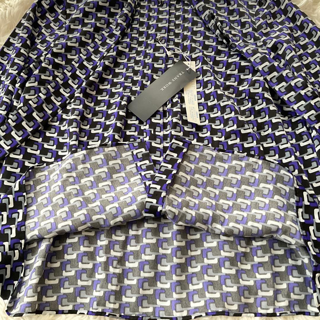 未使用☆TRANS WORK トランスワーク☆ボウタイブラウス 44サイズ