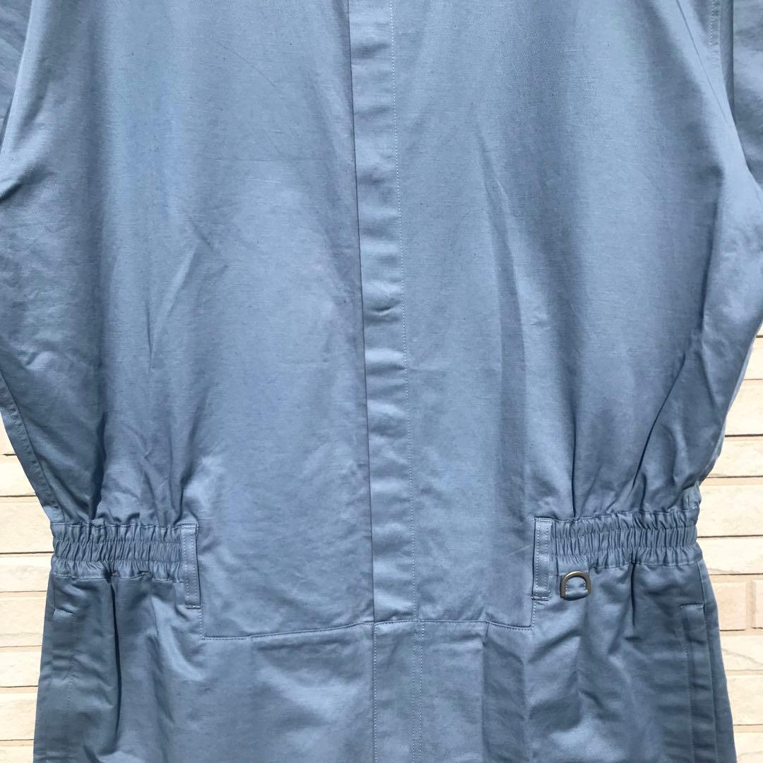 ミスタージェントルマン　オールインワン　つなぎ　L　ブルー　リネン