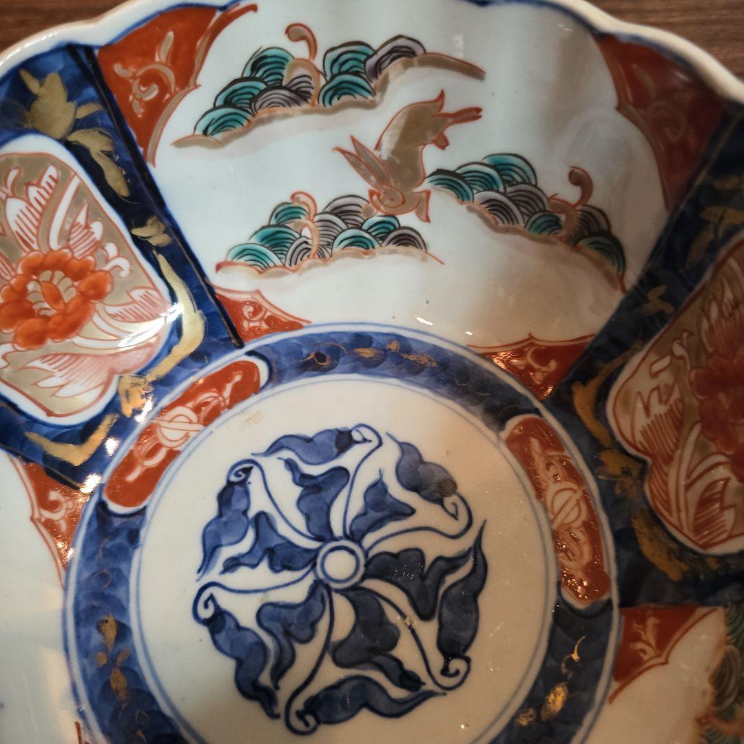 【骨董品】古伊万里　明治 赤絵皿 色絵 金彩 大皿