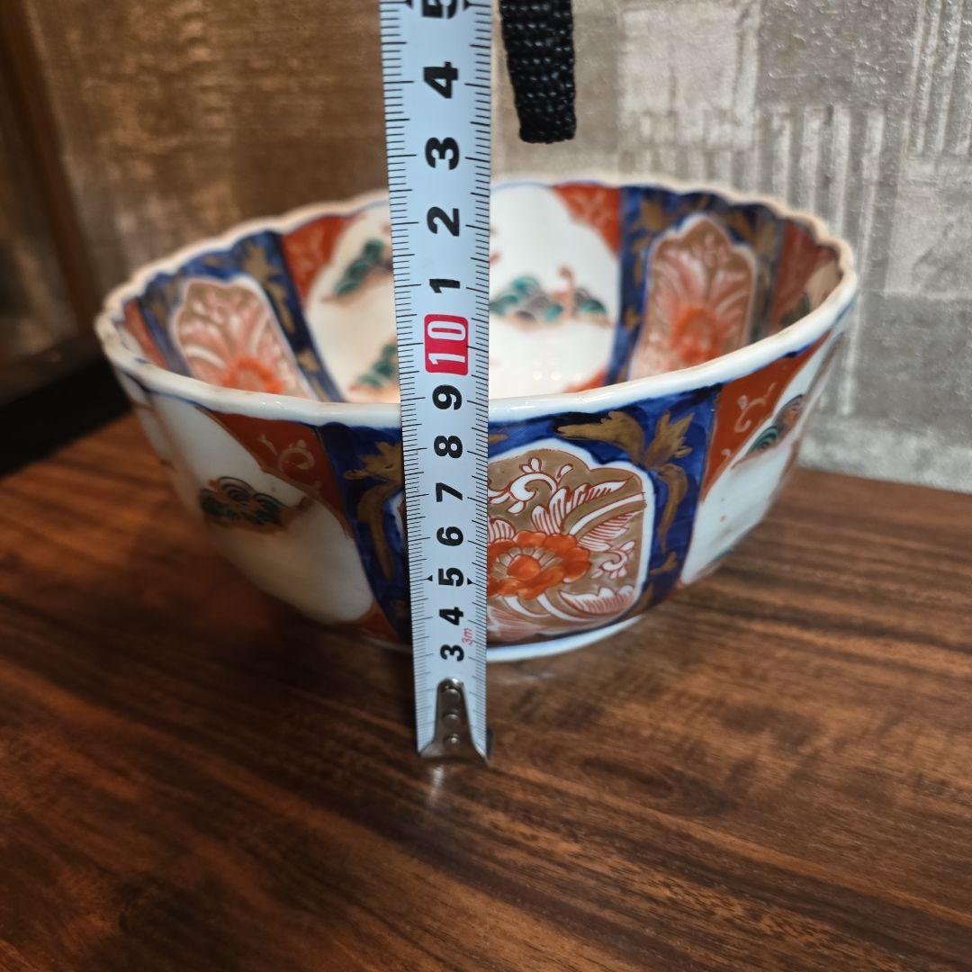 【骨董品】古伊万里　明治 赤絵皿 色絵 金彩 大皿