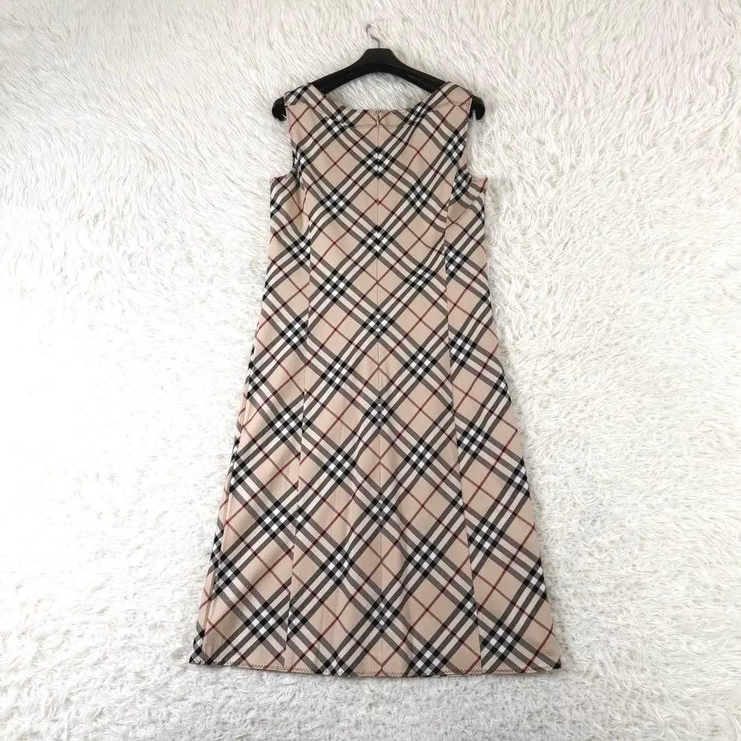 バーバリーブルーレーベル ノースリーブワンピース ノバチェック ホースロゴ M