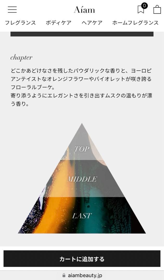 Aiam chapter 65 50ml 5プッシュ使用　送料込み