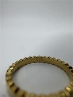 K18ゴールド 波形エッジリング1.26g 9号